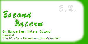 botond matern business card